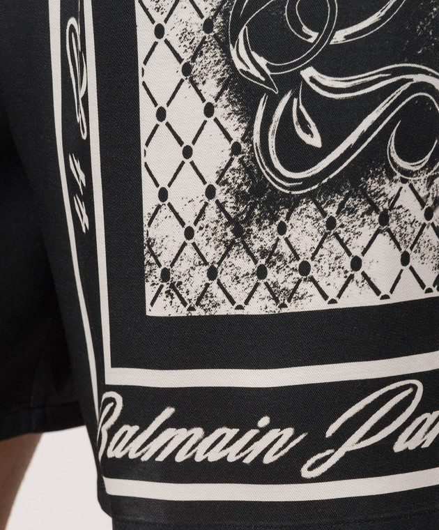 Balmain Чорні шорти Foulard HH1PA145VJ07 зображення 4
