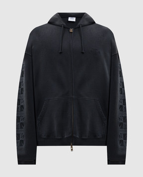 Vetements Чорна спортивна куртка з вишивкою логотипа ME76ZU169Bm