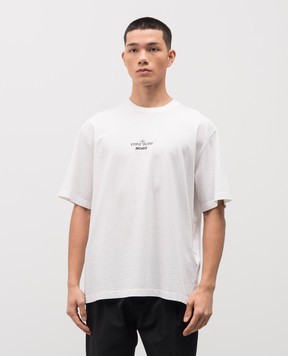 Stone Island Белая футболка с принтом L1S152100023S0091