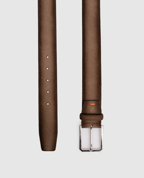 Santoni Коричневий замшевий ремінь з ефектом деграде CM40VC003C07EACD