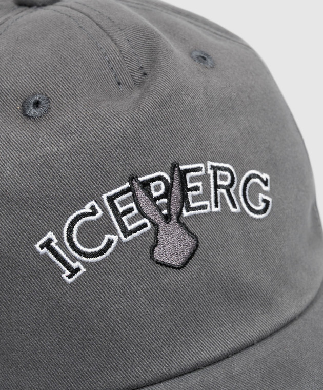 Iceberg Сіра кепка з вишивкою логотипа 71026967 зображення 4