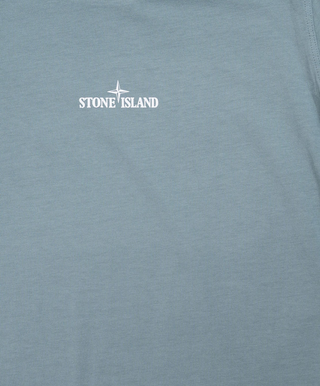 Stone Island Детская синяя футболка с принтом логотипа L2S162100006S05101012 изображение 3