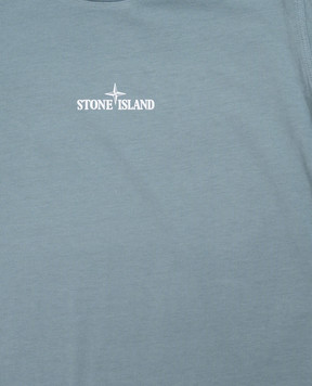 Stone Island Дитяча синя футболка з принтом логотипа L2S162100006S051014