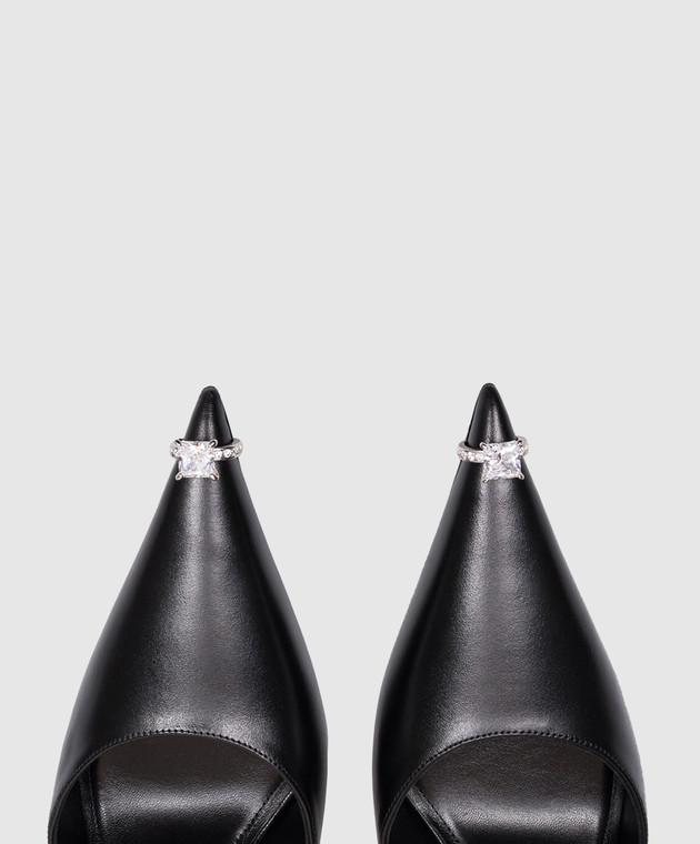Alexander Wang Черные кожаные слингбеки AKILITA 30326P006 изображение 4