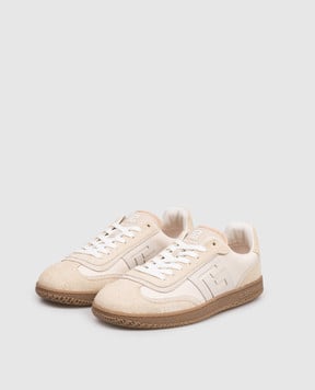 Balmain Бежеві комбіновані кросівки Swan GM0VI422TNAV