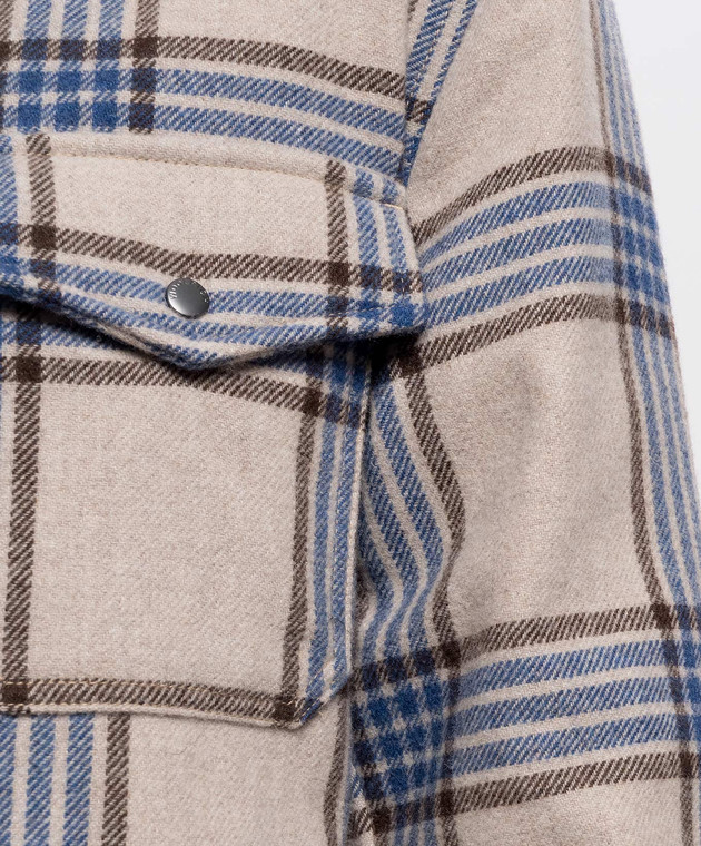 Woolrich Бежевая пуховая куртка в клетку CFWWOS2028FRUT3046 изображение 5