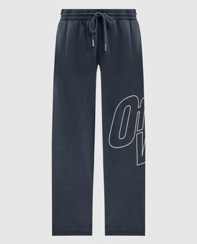 Off-White Сині спортивні штани з принтом логотипа 44MCH05AF5F001