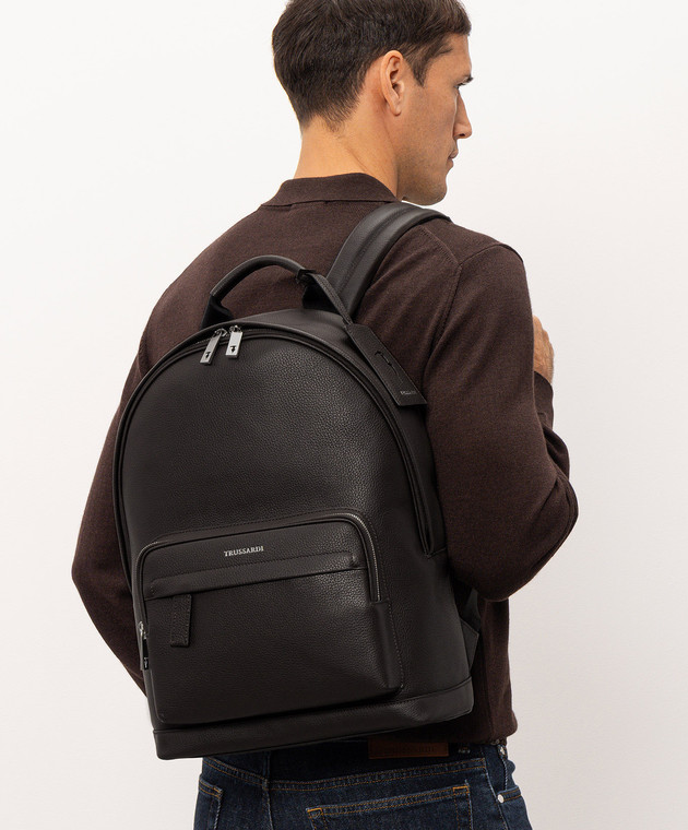 Trussardi Коричневий шкіряний рюкзак Z586E006413NMBZ01L33 зображення 2