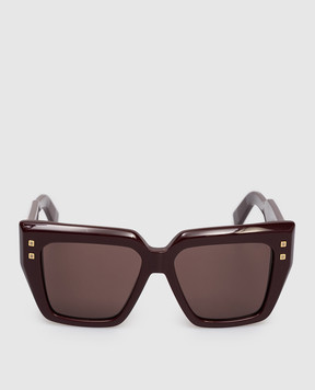 Balmain Бордові сонцезахисні окуляри B-Famе із золотом 18 карат BPS193C54