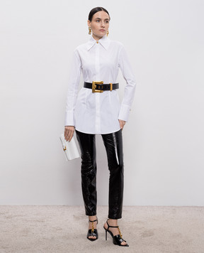 Balmain Белая удлиненная рубашка GF1HS460CG22
