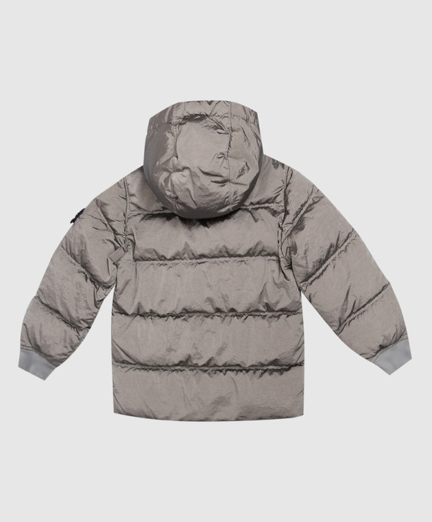 Stone Island Дитячий пуховик кольору хакі з патчем логотипа L2S164100006S00191012 зображення 2