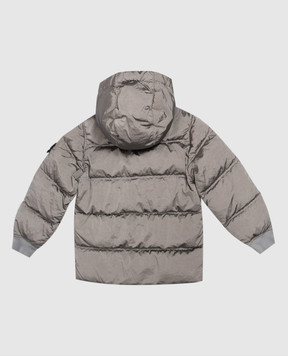 Stone Island Дитячий пуховик кольору хакі з патчем логотипа L2S164100006S001914
