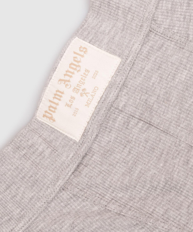 Palm Angels Серые трусики-шорты с нашивкой логотипа PLA1UWBT08SI изображение 3