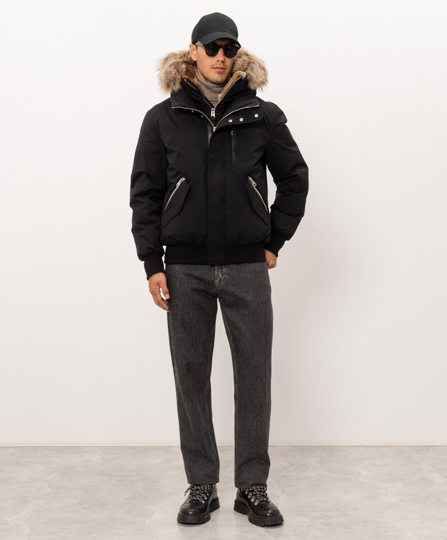 Mackage Чорна пухова куртка Dixon з хутром єнота DIXONFZ зображення 2