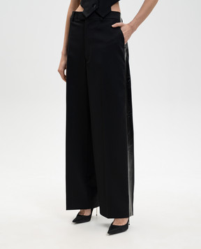 Vetements Чорні штани з вовни ME76TP026B