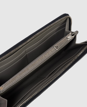 Bottega Veneta Синій шкіряний гаманець Intrecciato 814838VCPQ6