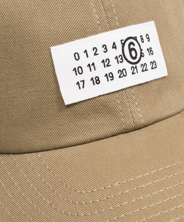 Maison Margiela MM6 Дитяча кепка кольору хакі з нашивкою M61159MM05S зображення 3