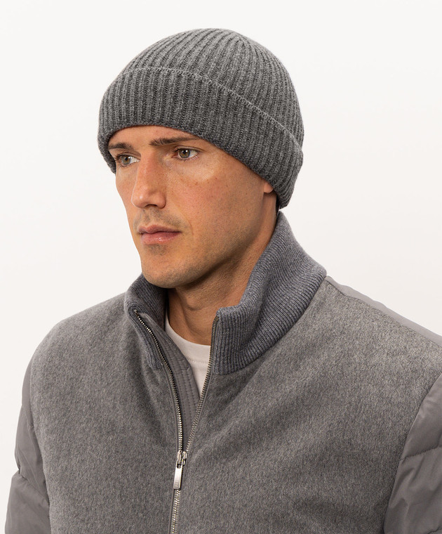 Doriani Cashmere Серая шапка из кашемира 142B10 изображение 2