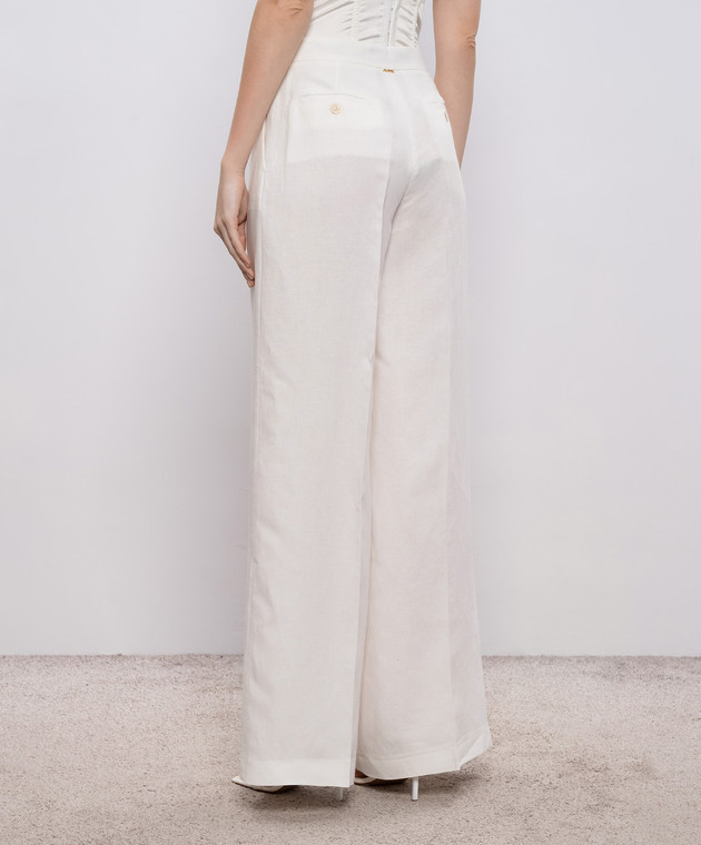 Twinset Білі штани з льоном 261TP2454 зображення 4