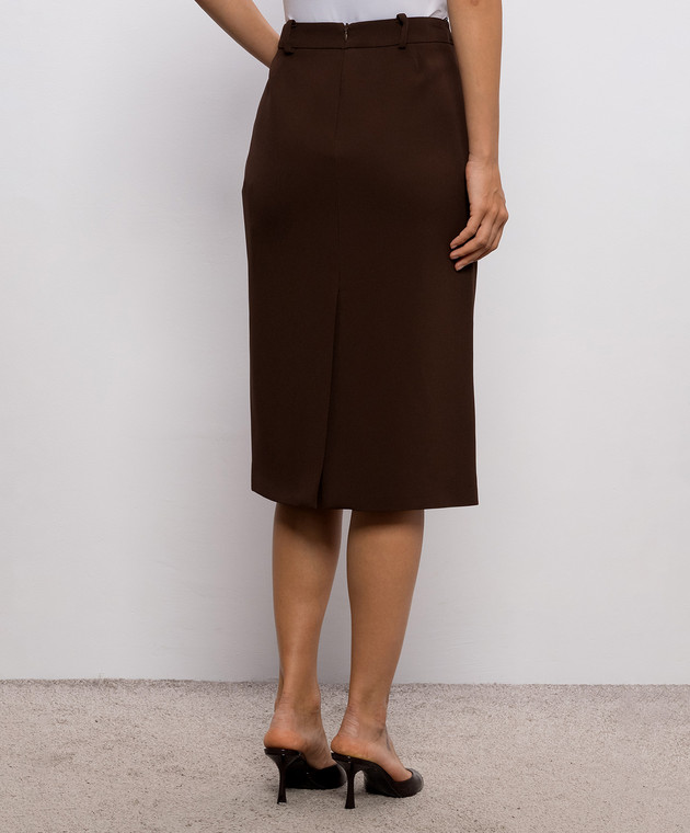 Ermanno Scervino Коричневая юбка-карандаш D492O355ILM изображение 4