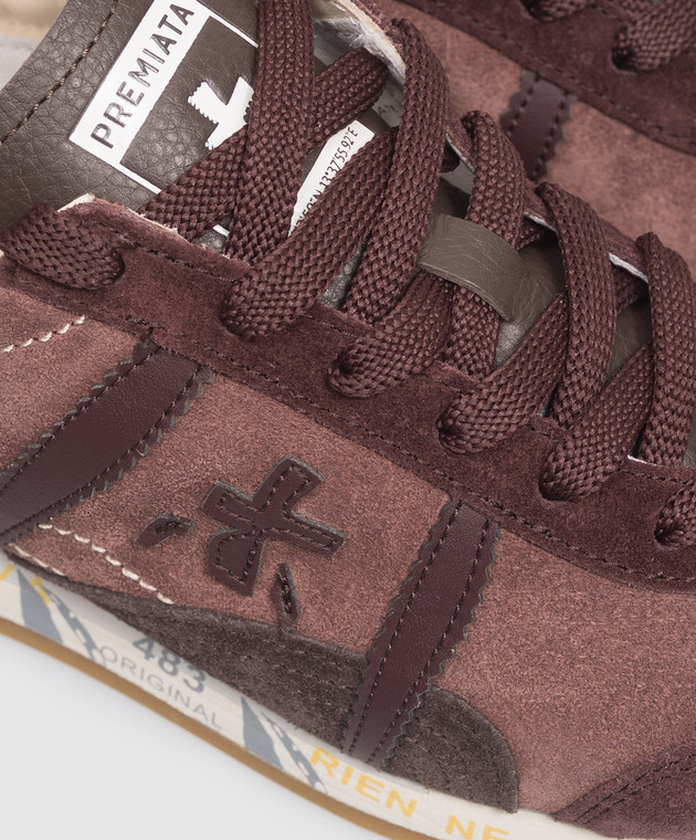 Premiata Бордовые замшевые кроссовки Jackyxd JACKY25D8624 изображение 5