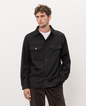 Castangia dal 1850 Черная рубашка из шерсти SESHIRT1I26