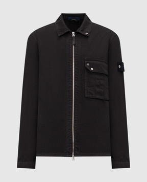 Stone Island Черная куртка джинсовая с патчем логотипа L1S141200002S0J24