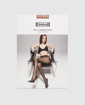 Wolford Бежевые колготки Fatal 15 den 18076