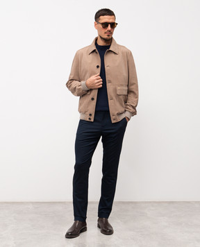 Stefano Ricci Бежева шкіряна куртка M7J6100270MKOTG