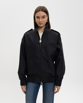 Khaite Черная куртка Sigi из шерсти и шелка 6200577