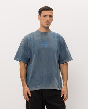 Stone Island Голубая футболка с принтом логотипа L2S152100002S0440
