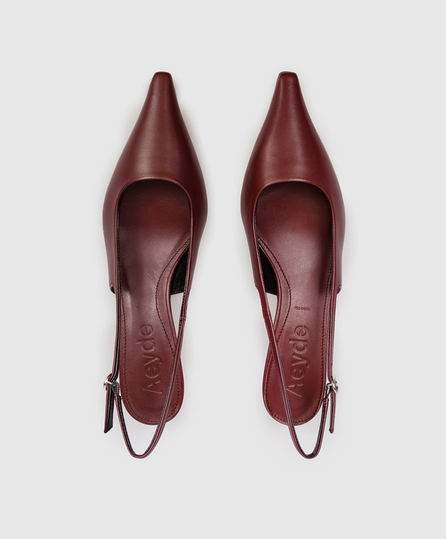 Aeyde Бордовые кожаные слингбеки Catrina PUGRGP35KT14SS25955007 изображение 4