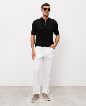 Cashmere&Whiskey Чорне поло з шовком M54251031