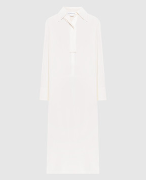Victoria Beckham Біла сукня-сорочка з драпіруванням 1126WDR006598C