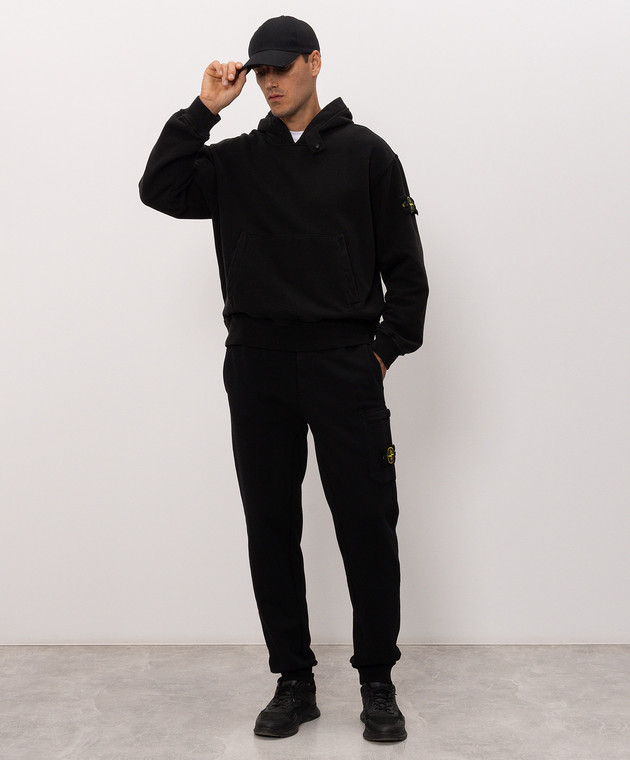 Stone Island Черные худи с патчем логотипа L2S156100023S0A20 изображение 2