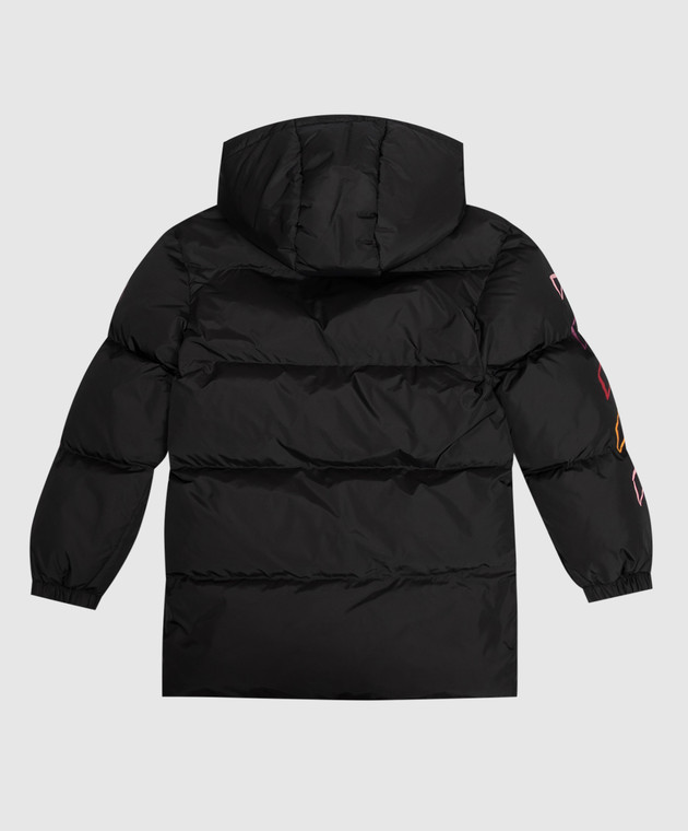 Off-White Детская черная куртка с принтом эмблемы 44GEJ001F26F002 изображение 2