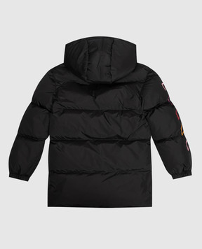 Off-White Детская черная куртка с принтом эмблемы 44GEJ001F26F002