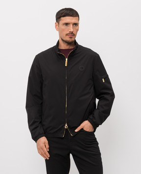 Stefano Ricci Черная куртка с нашивкой эмблемы M6J4100010PL001HSAC64