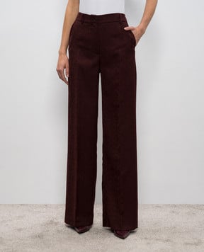 Etro Бордовые брюки из шерсти WREA006599TJ254
