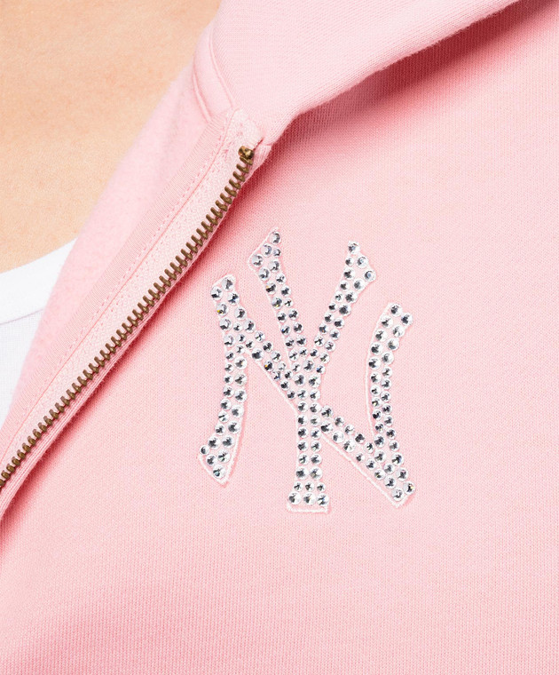 Sporty & Rich Розовая утепленная спортивная куртка Yankees ST0941918635PL151 изображение 5