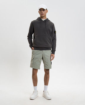 Stone Island Сіре худі з логотипом L1S156100062S0051