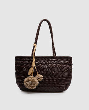 Gianni Chiarini Коричнева шкіряна плетена сумка-тоут Paloma BS11371COMMPLINT