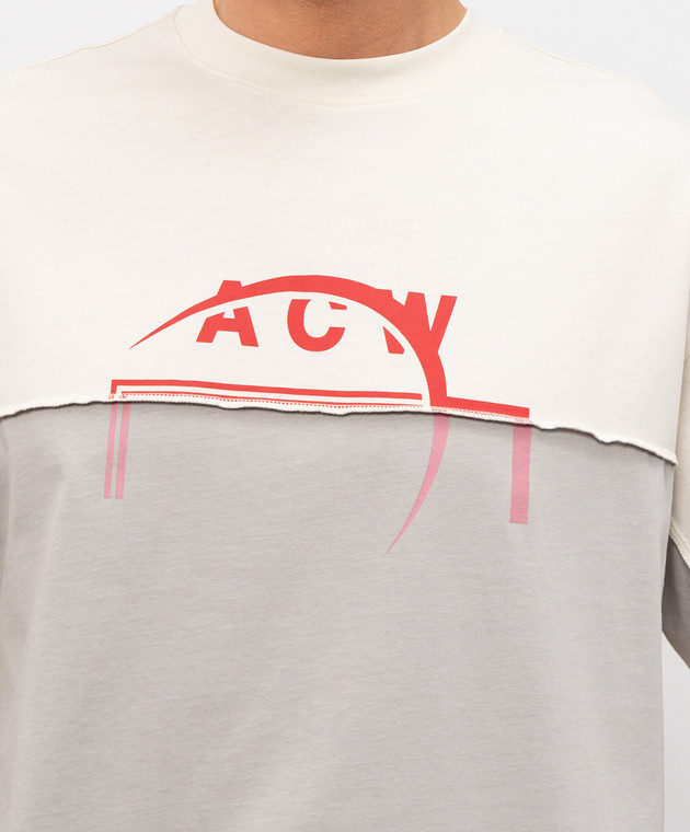 A Cold Wall Бежева футболка Split ACWMTS243 зображення 5