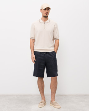 Peserico Бежеве поло з контрастним окантуванням R59494F149173T