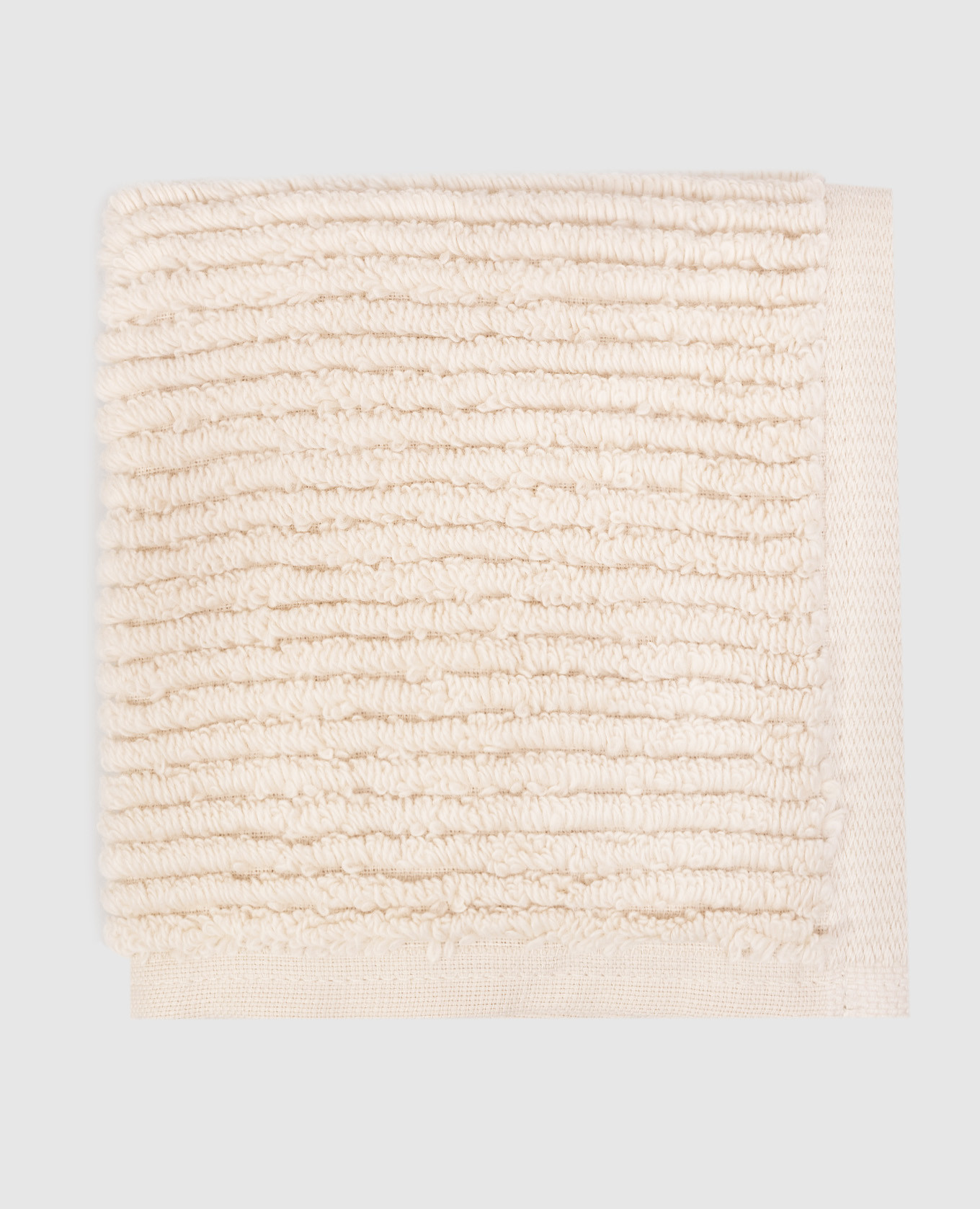 Бежевое махровое полотенце для лица Raya