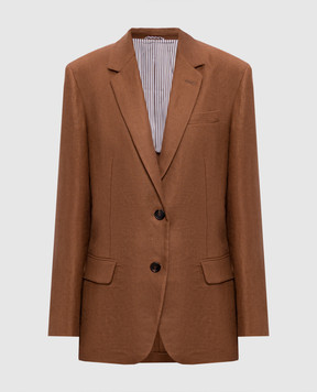 Brunello Cucinelli Коричневий жакет з льону MH5277519