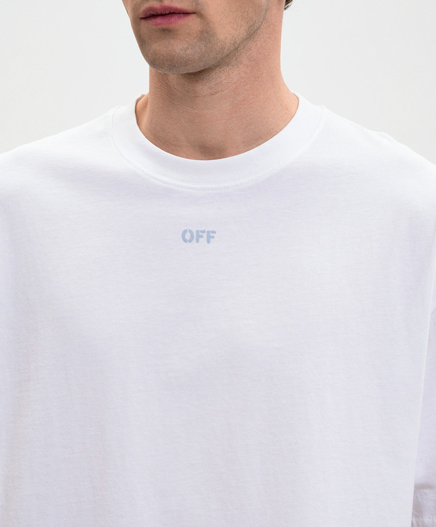 Off-White Біла футболка з логотипом OFF 44MAA120S26J00Y зображення 5