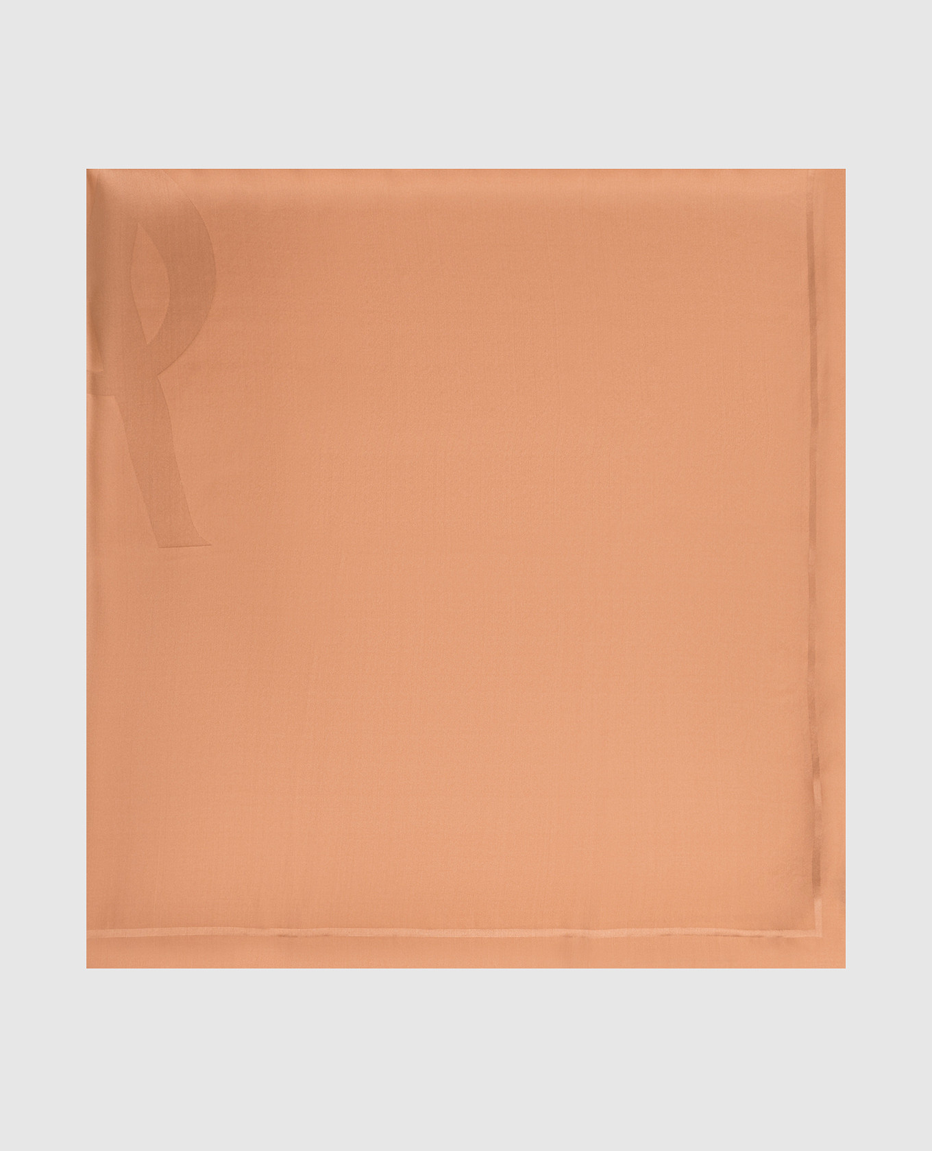 Коричневый платок из шелка с узором Cassandre