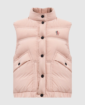 Moncler Grenoble Розовый пуховый жилет Baise K20981A00042597UI