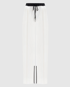 Kiton Брюки из шелка цвета айвори D61105K0942H